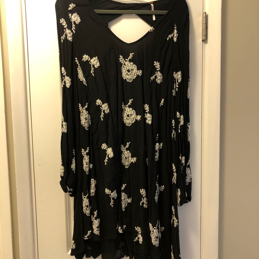 Free People Floral Embroidered Dress